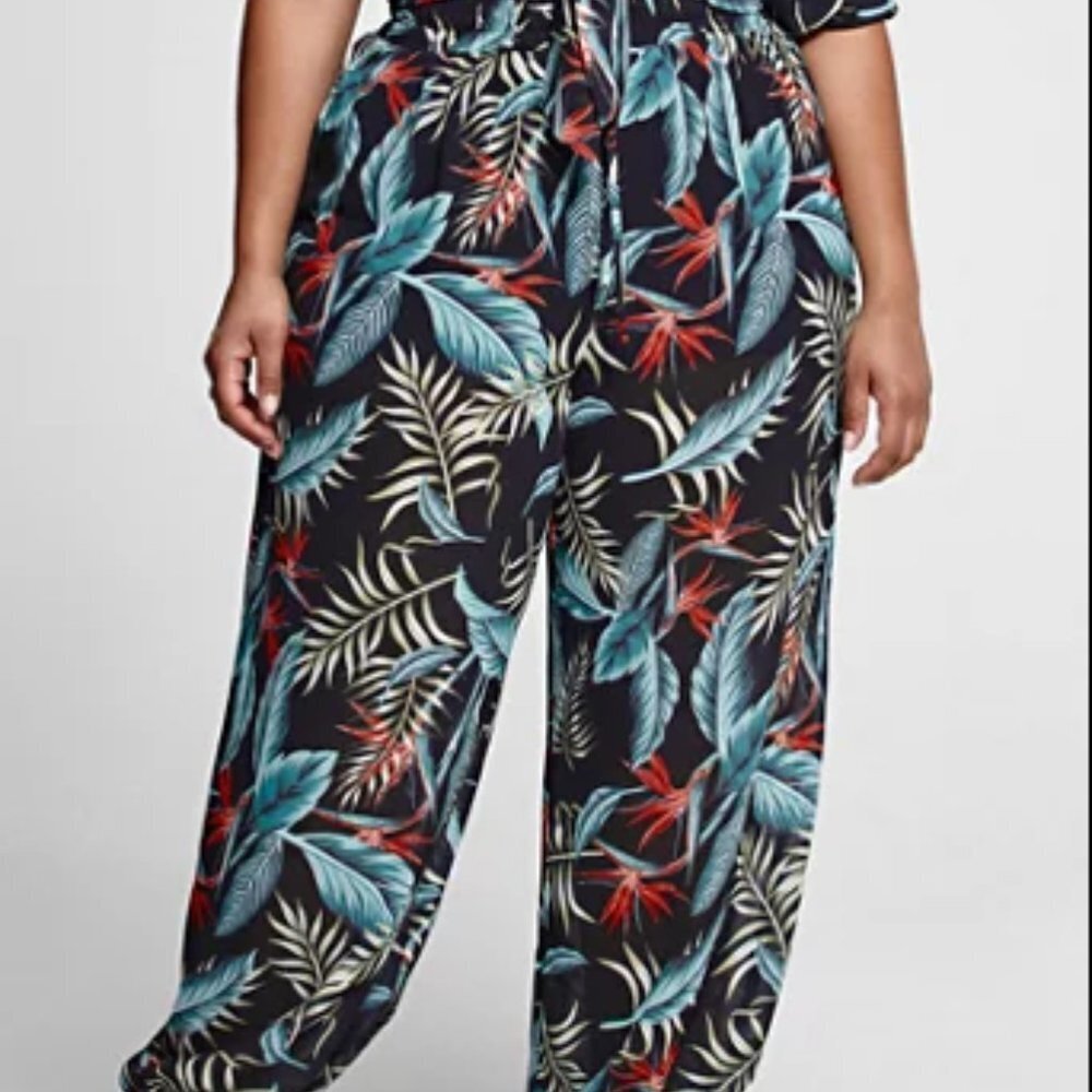 #6❤️ NEW FASHION TO FIGURE MONIQUE TROPICAL PRINT JOGGE - Picture 2 of 6